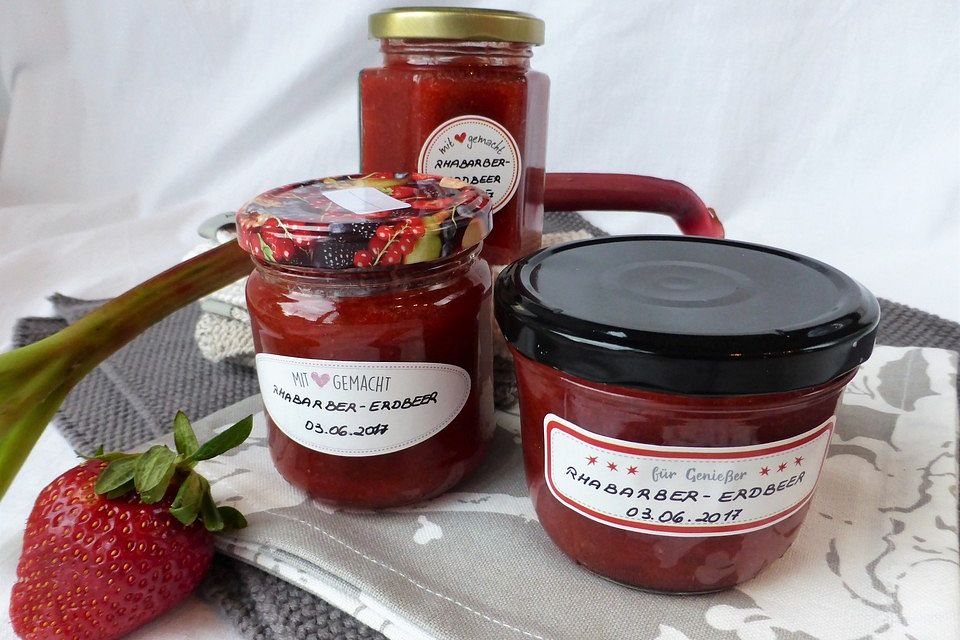 Rhabarber - Erdbeer - Marmelade