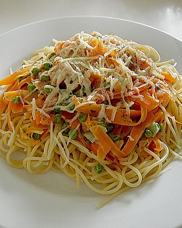 Kinder - Spaghetti mit Erbsen