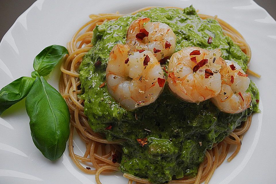 Julias Garnelen Pesto