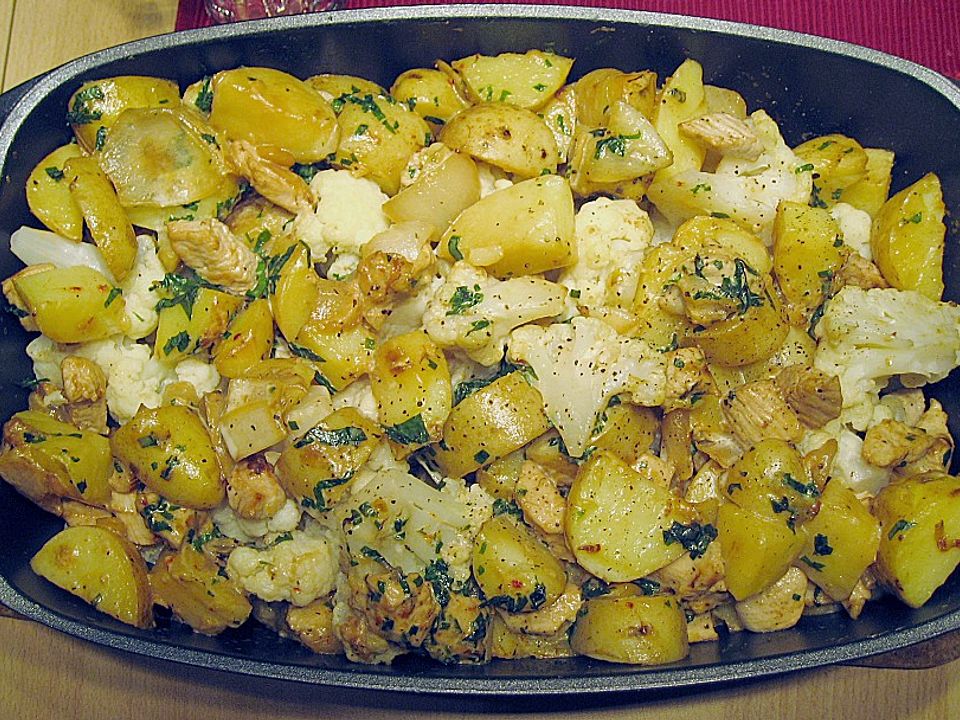 Pilzrahmlendchen Mit Kartoffeln Und Blumenkohl — Rezepte Suchen