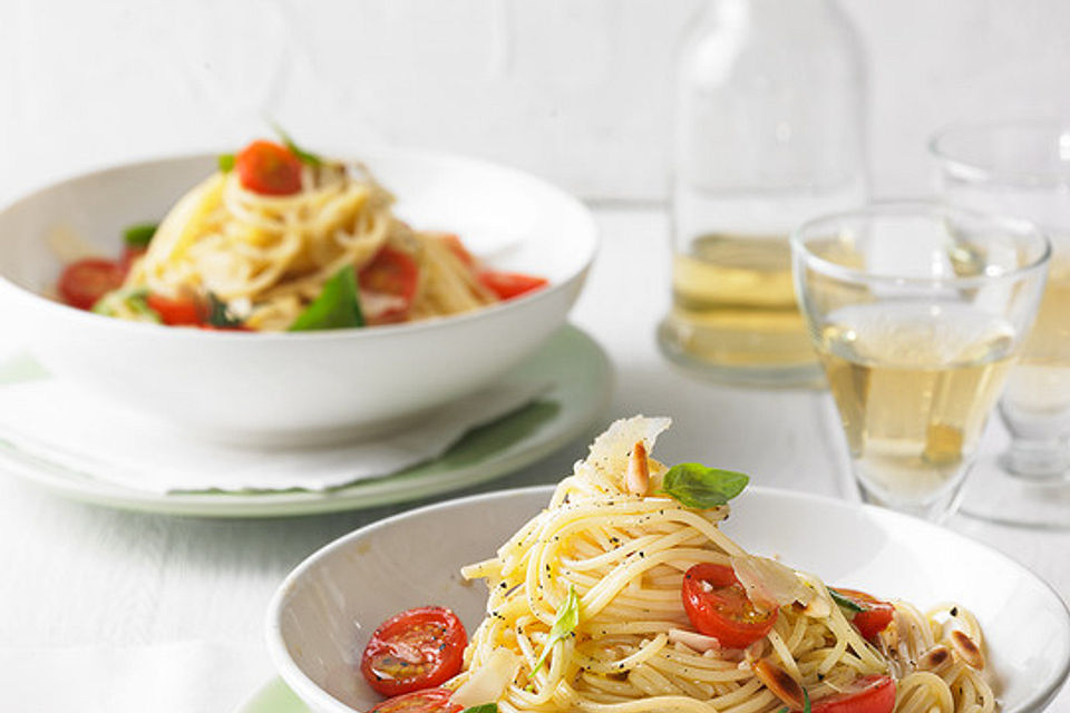 Spaghetti mit Cocktailtomaten