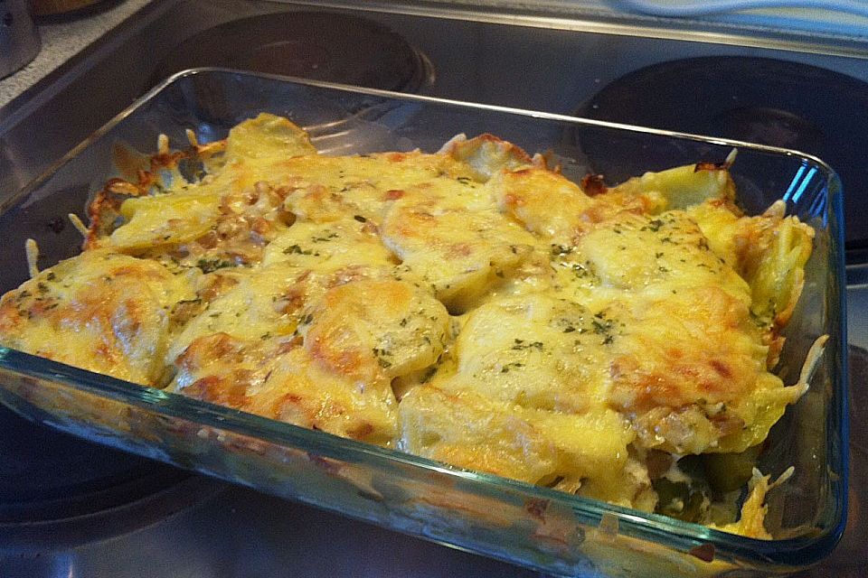 Rosenkohl-Kartoffel-Gratin