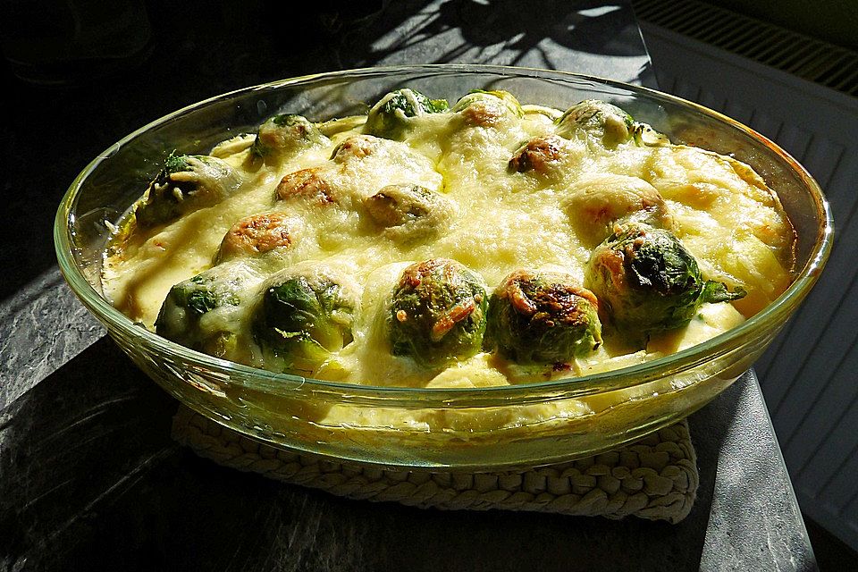 Rosenkohl-Kartoffel-Gratin