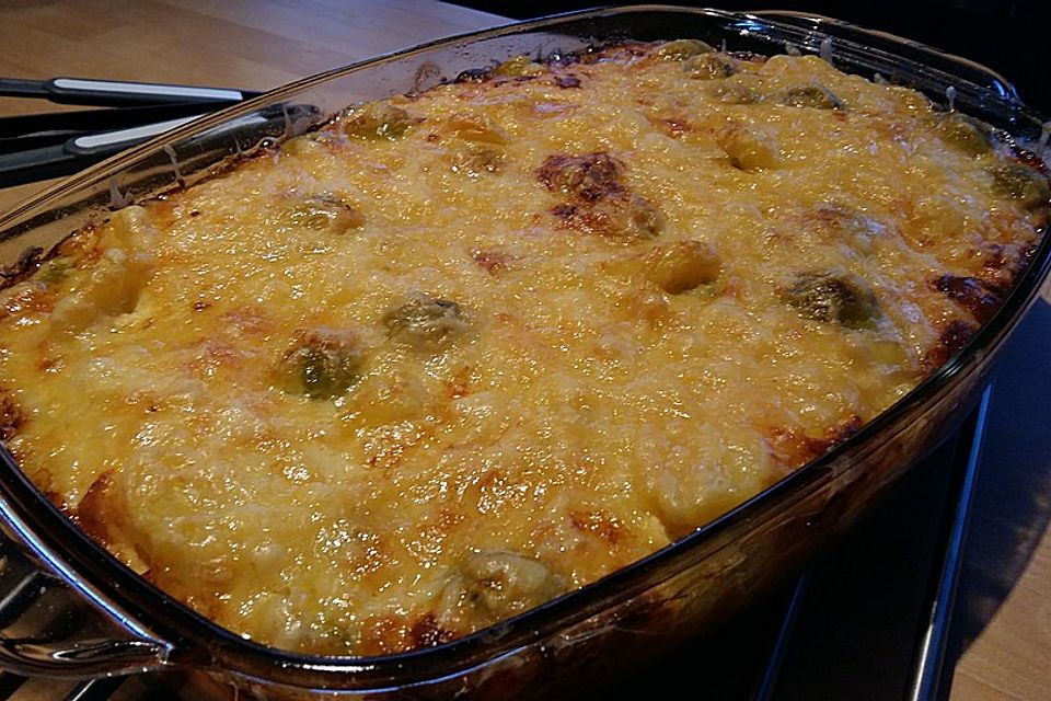 Rosenkohl-Kartoffel-Gratin