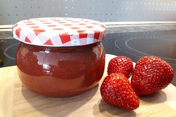 Erdbeer - Rhabarber - Marmelade mit Vanille