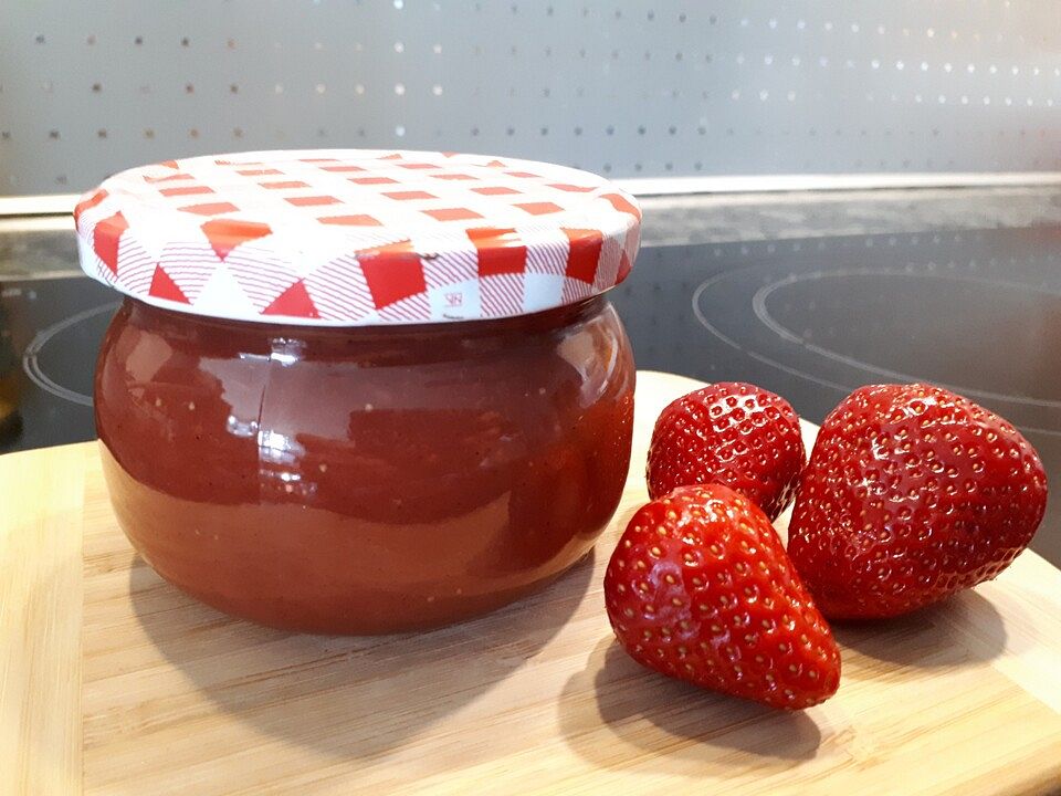 Erdbeer - Rhabarber - Marmelade mit Vanille von iwel| Chefkoch