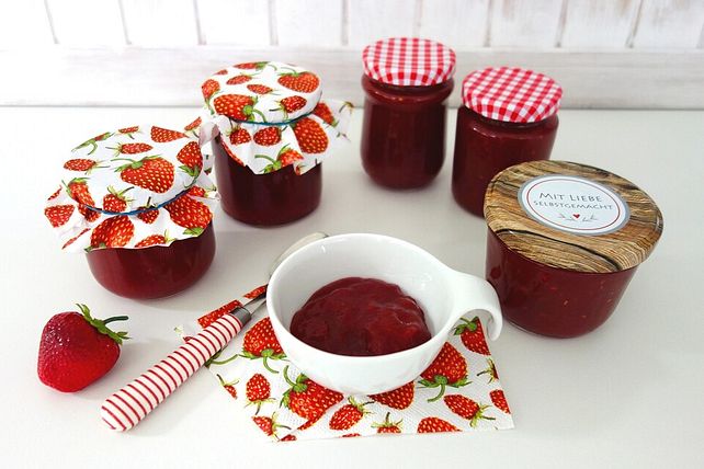 Erdbeer - Rhabarber - Marmelade mit Vanille von iwel| Chefkoch
