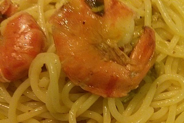 Kräuterscampi mit Spaghetti von dieste| Chefkoch