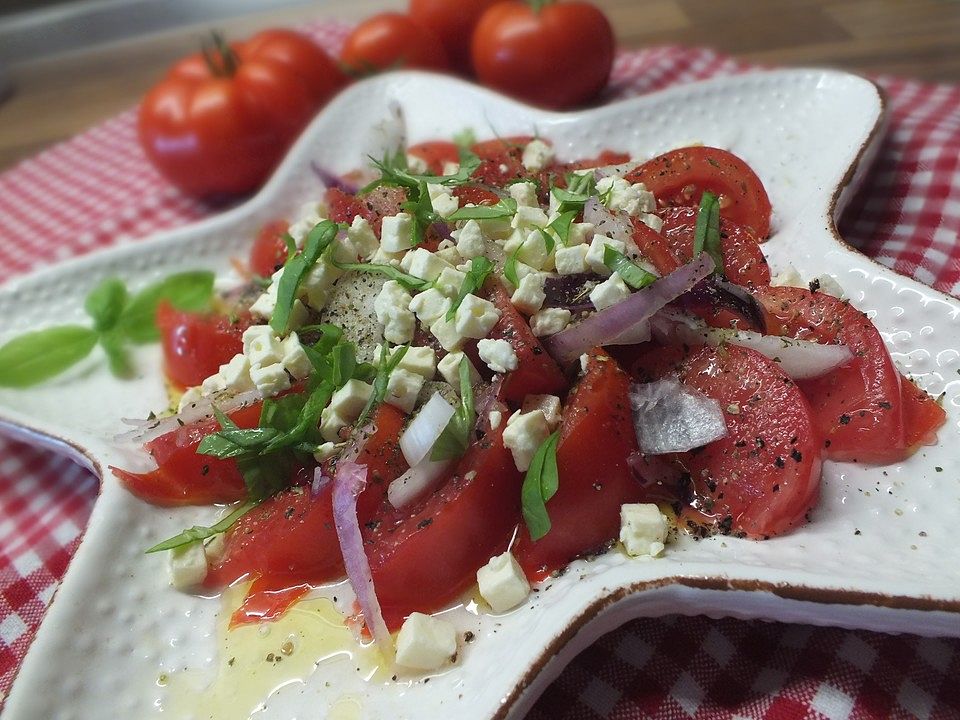 Tomaten - Schafskäse - Salat von karsten345 | Chefkoch
