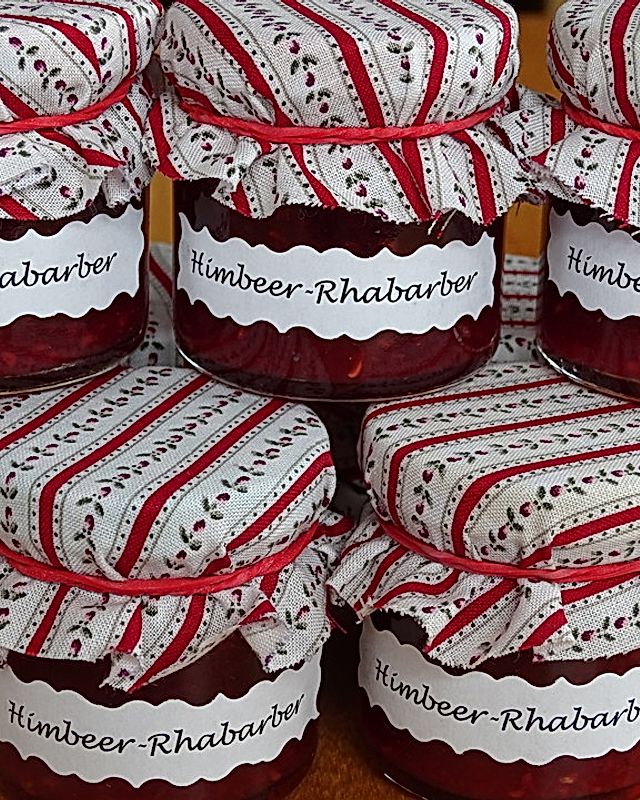 Himbeer - Rhabarber - Marmelade mit Vanille