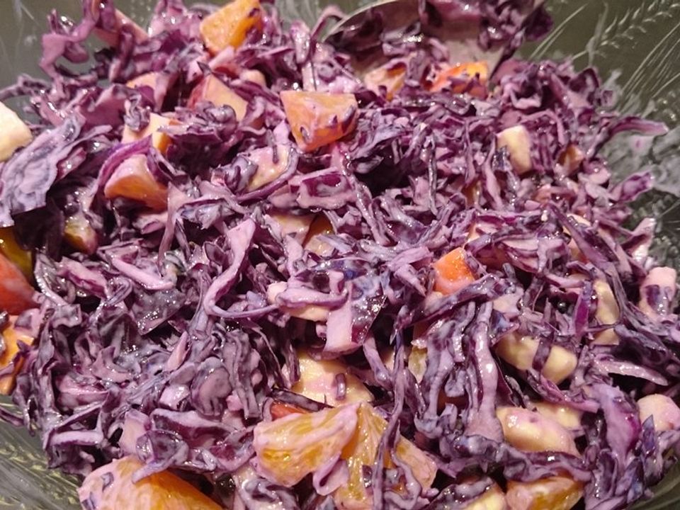 Rotkohlsalat mit Obst von susannemsb| Chefkoch