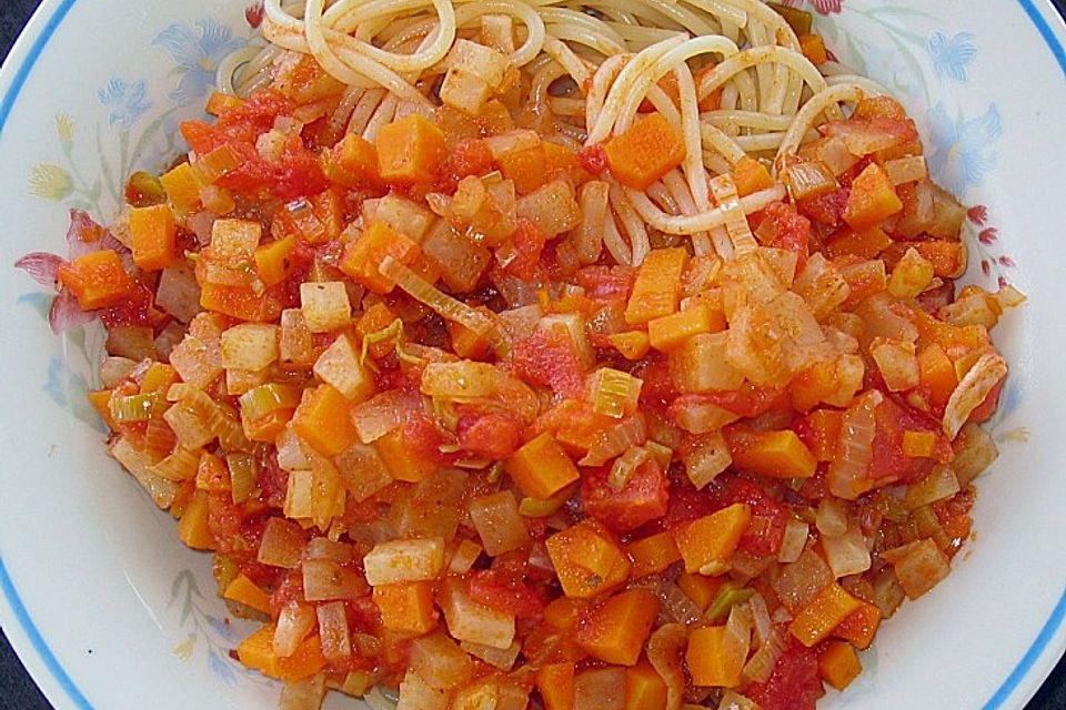 Spaghetti mit Gemüsebolognese