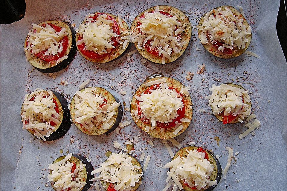 Überbackene Aubergine