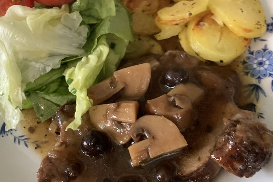 Schweinenacken mit Rumfrüchten