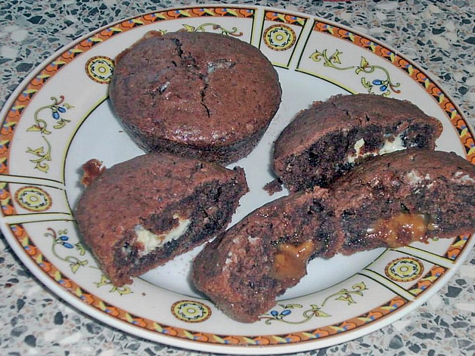 Schokoladenmuffins mit Karamellfüllung von Seelenschein| Chefkoch