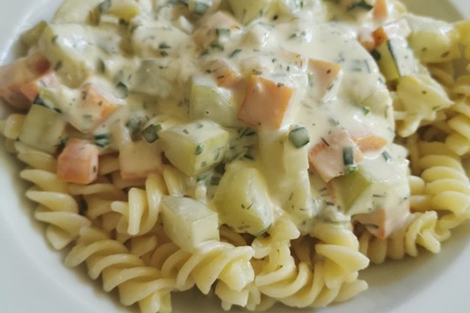 Pasta mit Kräutersauce