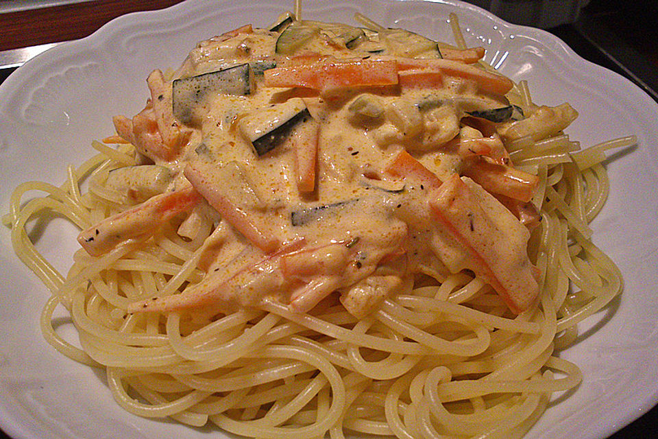 Pasta mit Kräutersauce