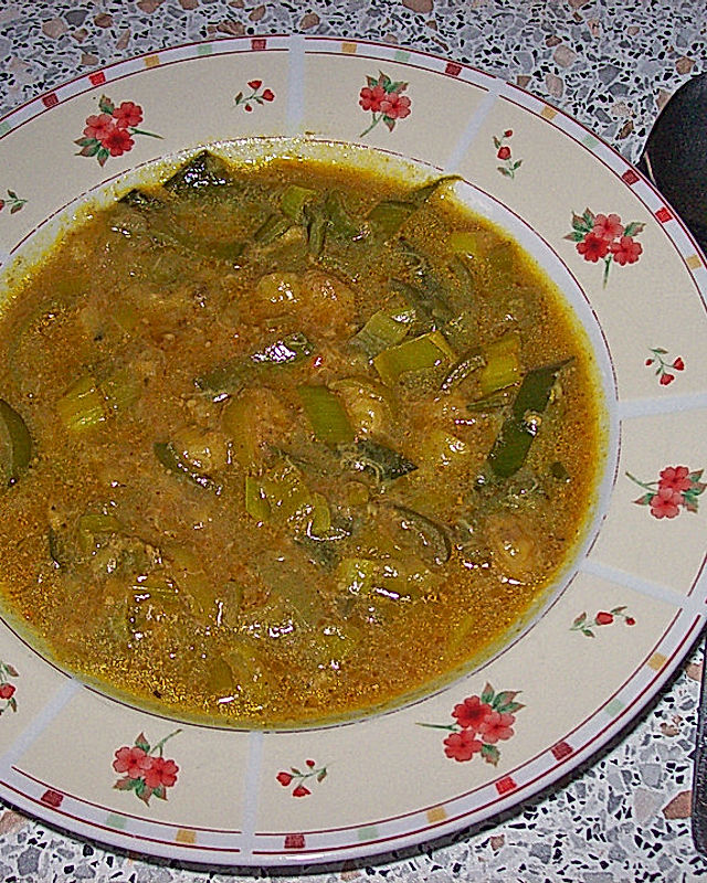 Bananen - Curry - Lauchsuppe