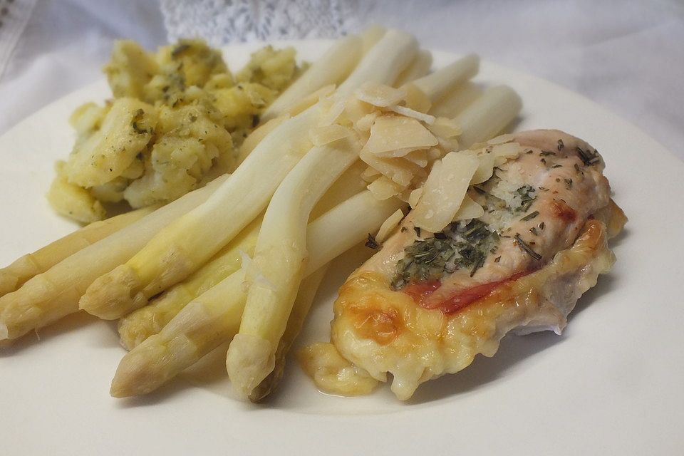 Albertos Hühnerbrust mit Spargel Albertos Hühnerbrust mit Spargel