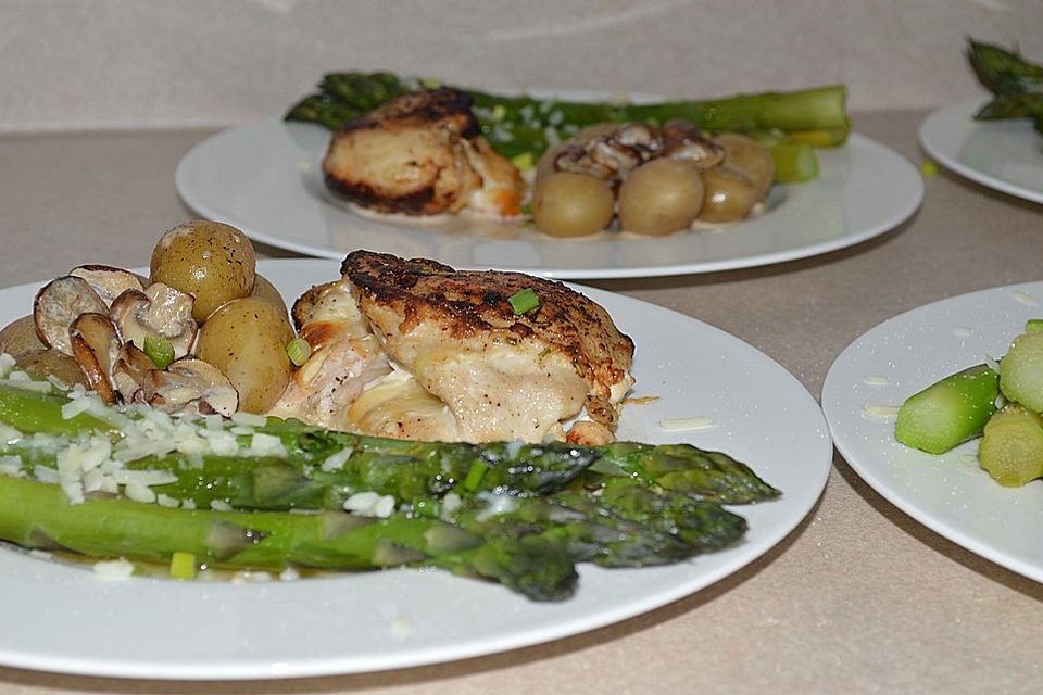 Albertos Hühnerbrust mit Spargel Albertos Hühnerbrust mit Spargel