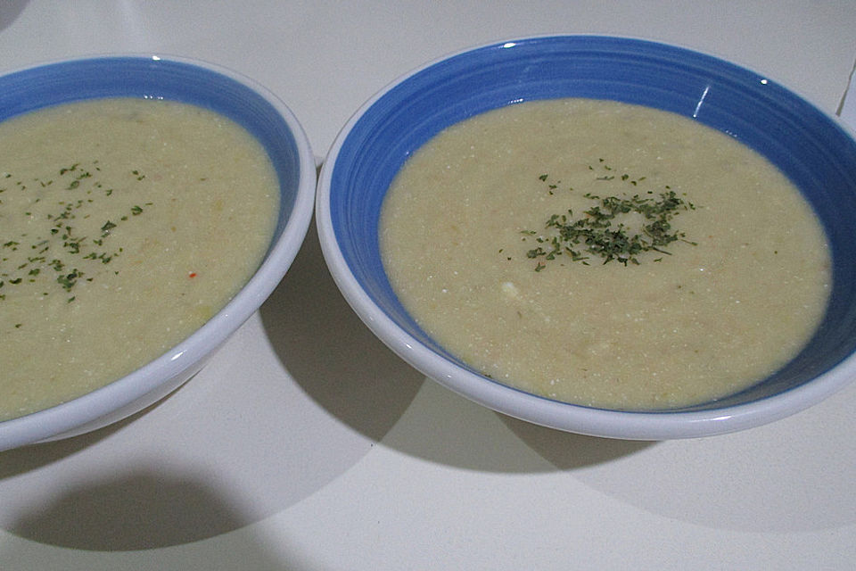 Lauchcremesuppe mit Meerrettich