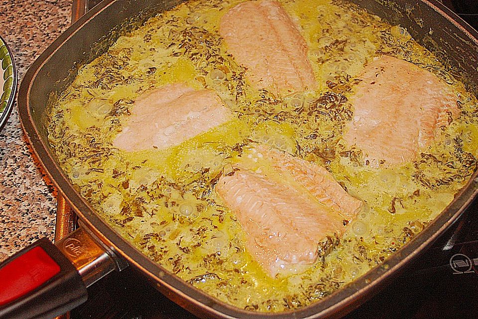 Lachs - Spinat - Nudeln