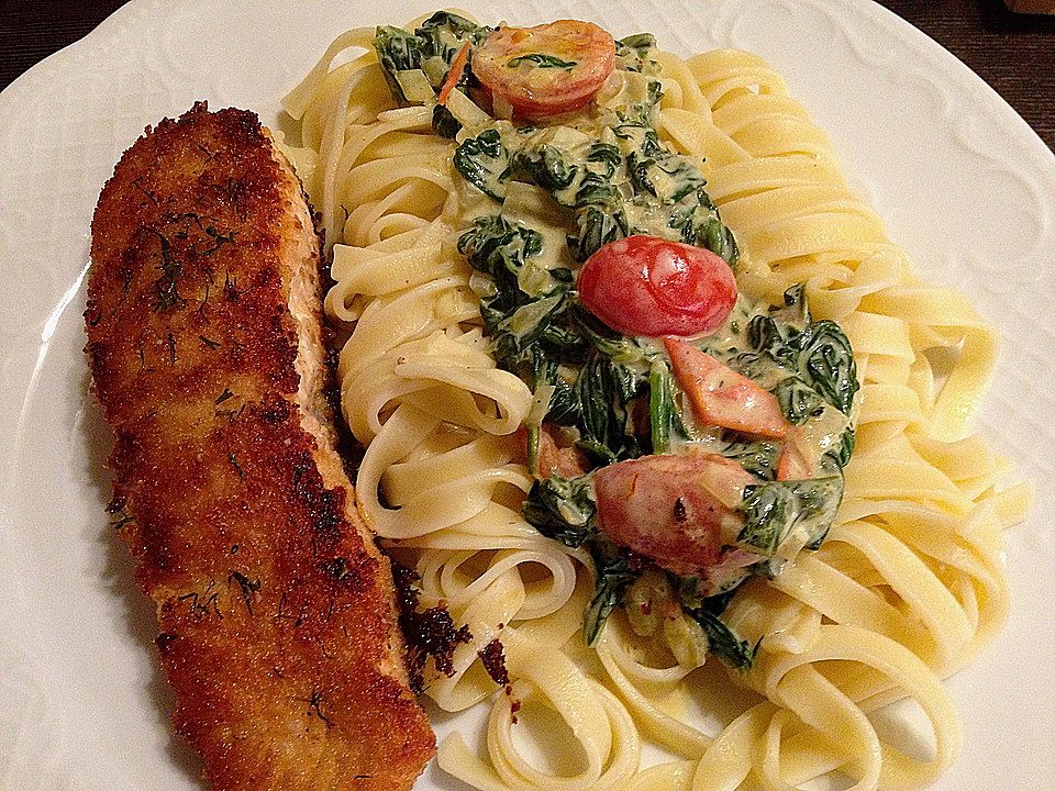 Lachs - Spinat - Nudeln von judith| Chefkoch
