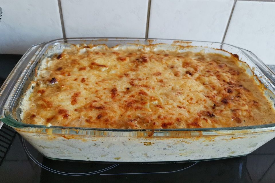 Kohlrabi-Kartoffel-Hackfleisch-Gratin