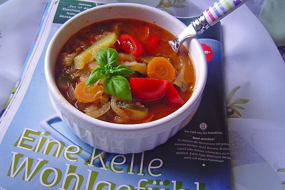 Andys fast vegetarische Minestrone