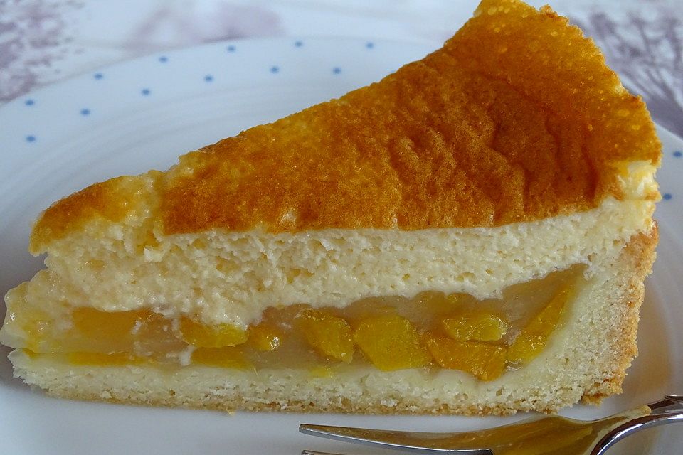 Pfirsichkuchen mit saftigem Guss