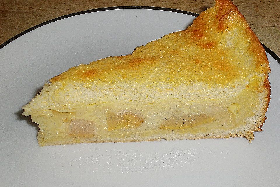 Pfirsichkuchen mit saftigem Guss