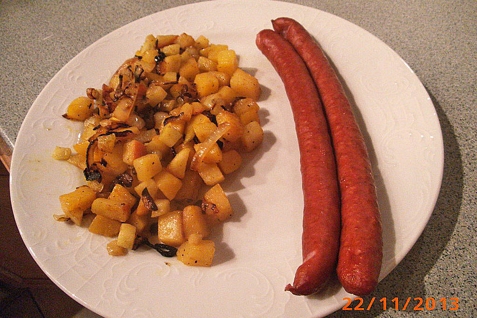 Steckrüben mit Äpfeln und Zwiebeln