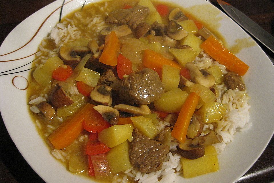 Japanisches Curry mit Rindfleisch