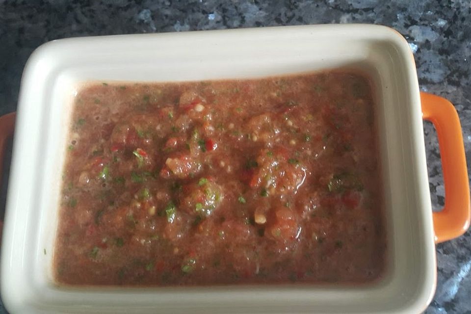 Tomaten Salsa mit frischen Tomaten und Koriander