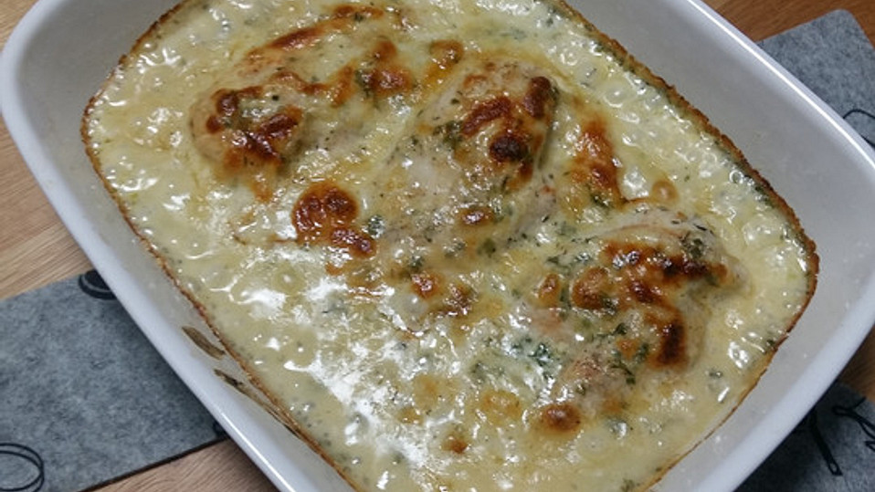 Hähnchenbrust mit Kräutersoße