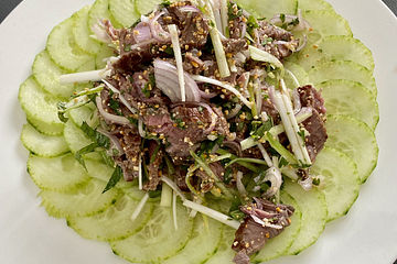 Thai-Rindfleisch-Salat mit Minze und Koriander - Waterfall-Beef-Salad