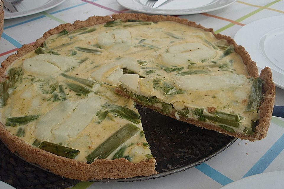 Grüne Spargelquiche