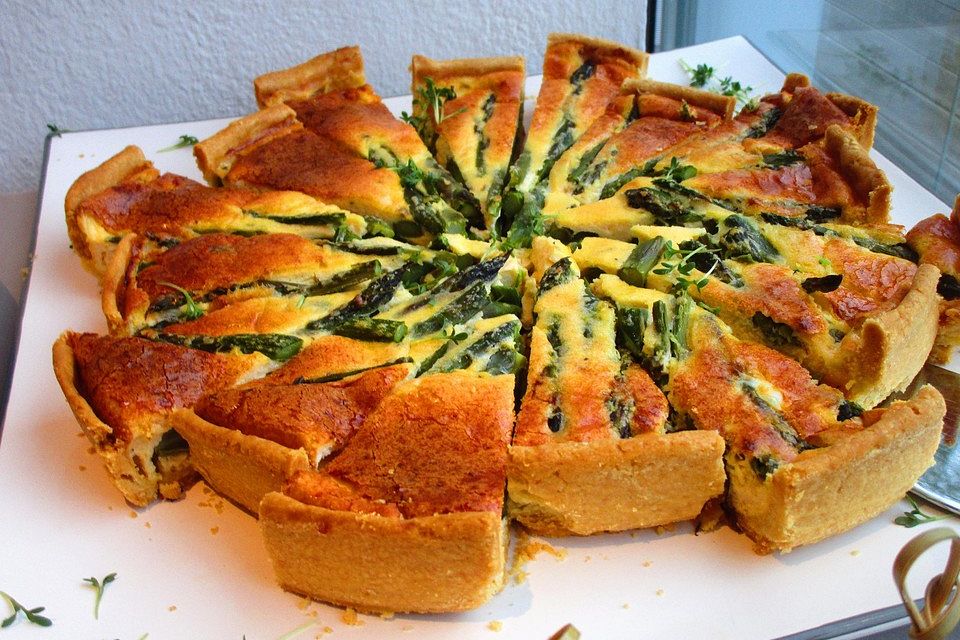 Grüne Spargelquiche