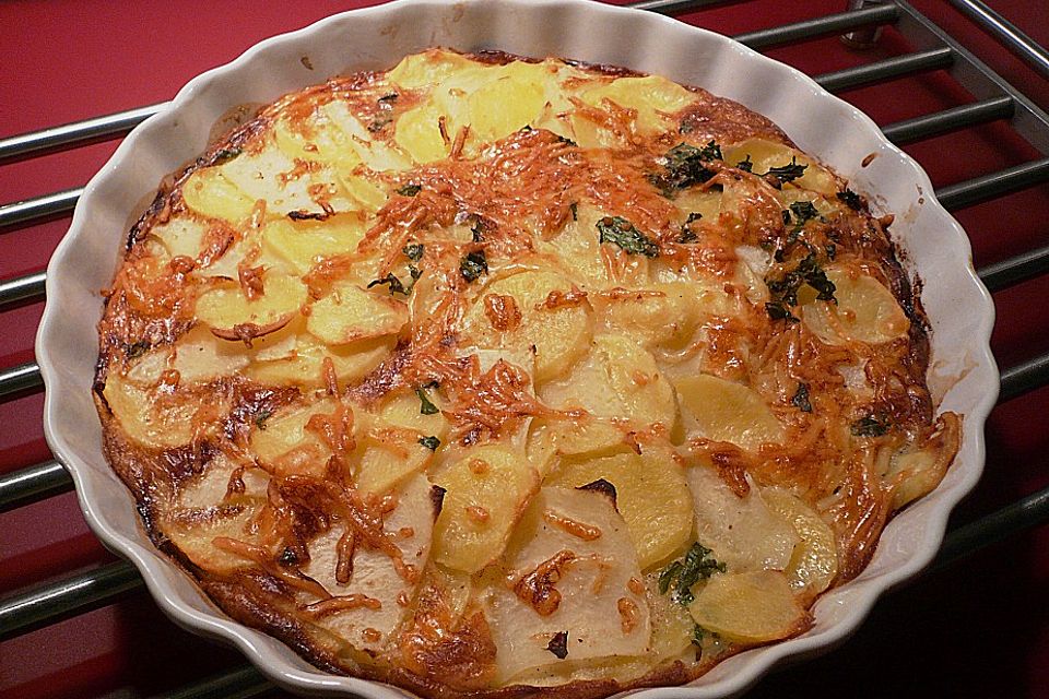 Kartoffel - Kohlrabi Gratin