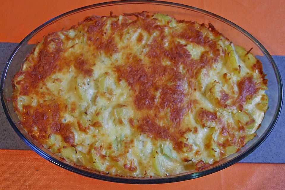 Kartoffel - Kohlrabi Gratin