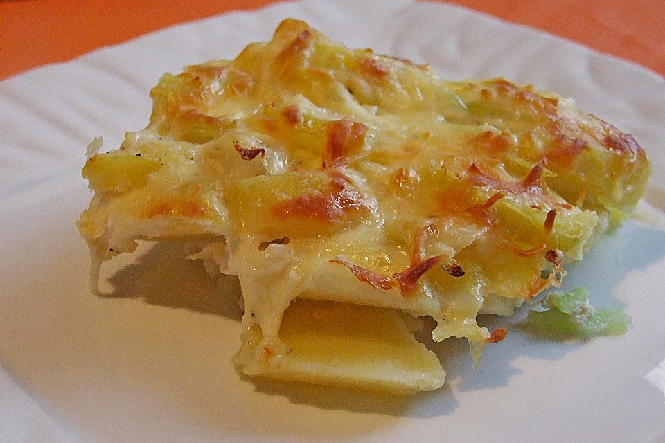 Kartoffel - Kohlrabi Gratin