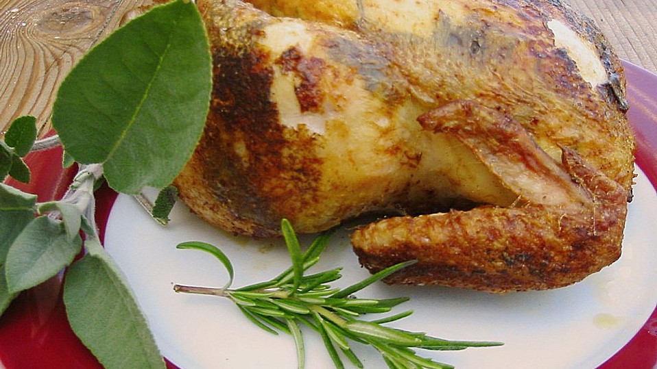 Brathähnchen mit Salbei und Rosmarin von cybernikus