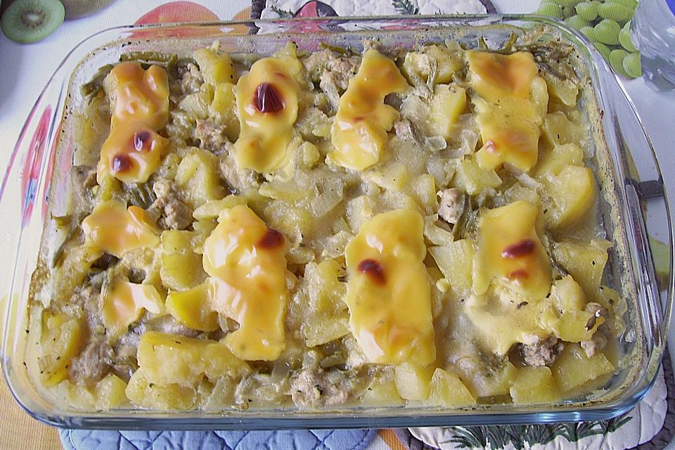 Filetpfanne mit Speckbohnen