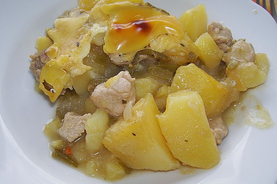 Filetpfanne mit Speckbohnen