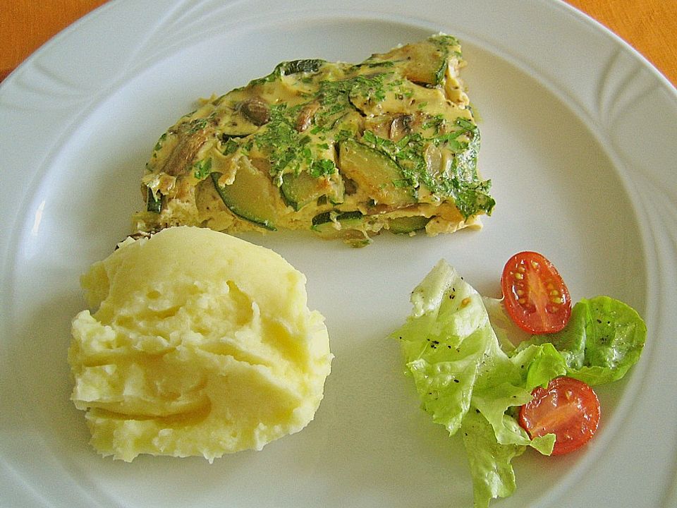 Zucchini - Champignons - Omelette von Hani| Chefkoch