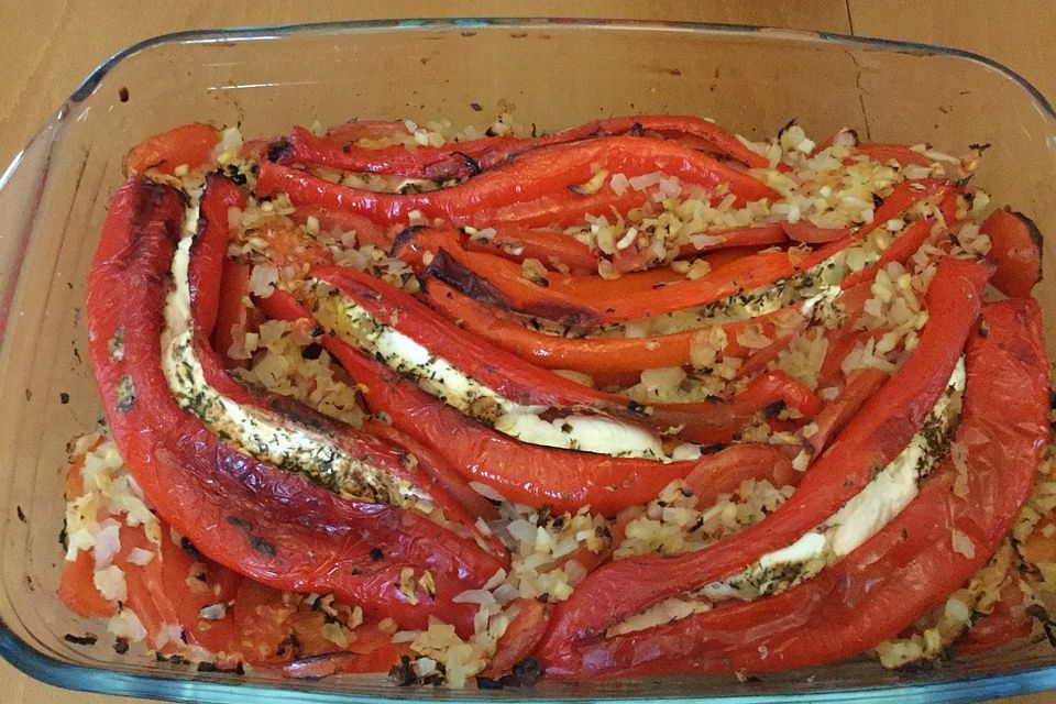 Türkische Paprika aus dem Backofen - sehr knackig