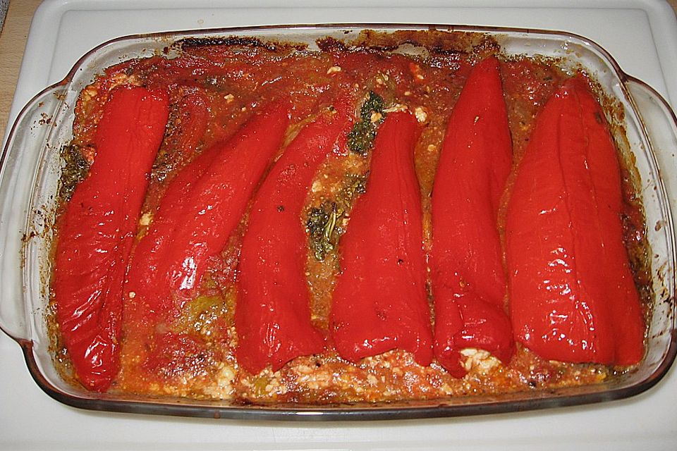 Türkische Paprika aus dem Backofen - sehr knackig