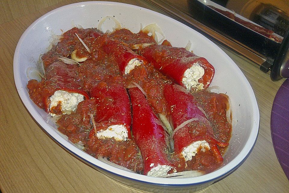 Türkische Paprika aus dem Backofen - sehr knackig