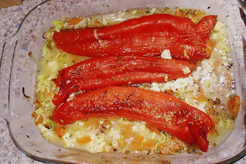 Türkische Paprika aus dem Backofen - sehr knackig