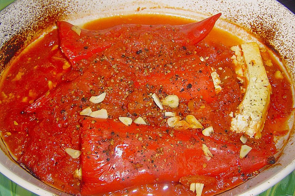 Türkische Paprika aus dem Backofen - sehr knackig